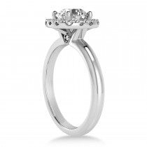 Diamond Cathedral Engagement Ring 14k White Gold (0.29ct)