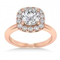 Diamond Cathedral Engagement Ring 18k Rose Gold (0.29ct)