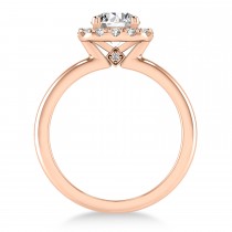 Diamond Cathedral Engagement Ring 18k Rose Gold (0.29ct)