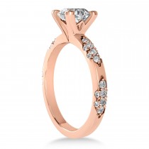 Diamond Prong Engagement Ring 14k Rose Gold (0.32ct)