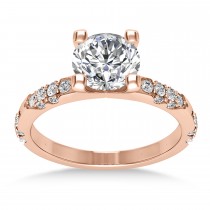 Diamond Prong Engagement Ring 18k Rose Gold (0.32ct)