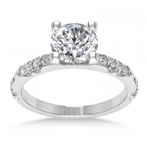 Diamond Prong Engagement Ring 18k White Gold (0.32ct)