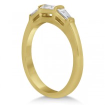 Diamond Baguette Engagement Ring & Wedding Band Set 18K Yellow Gold (0.60ct)