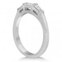 Diamond Baguette Engagement Ring & Wedding Band Set in Platinum (0.60ct)