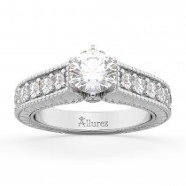 Vintage Diamond Engagement Ring Setting Palladium (1.05ct)