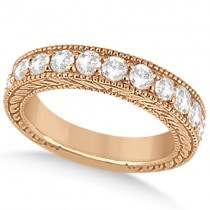 Antique Diamond Wedding & Engagement Ring Set 18k Rose Gold (2.15ct)