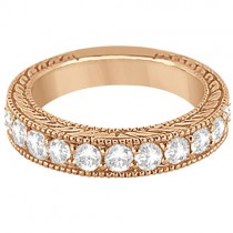 Antique Diamond Engagement Wedding Ring Band 14k Rose Gold (1.10ct)