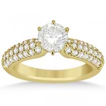 Half-Eternity 3 Row Diamond Engagement Ring 18k Yellow Gold (0.72ct)