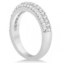 Three Row Half-Eternity Diamond Bridal Set in 18k White Gold (1.59ct)