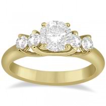 Five Stone Diamond Engagement Ring For Women 14k Yellow Gold (0.40ct)
