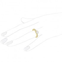 Channel Set Diamond Engagement Ring Setting 18k Yellow Gold (0.15ct)