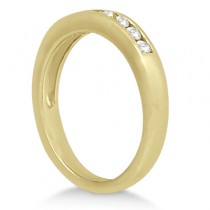 Channel Set Diamond  Wedding Ring Band 14k Yellow Gold (0.20ct)
