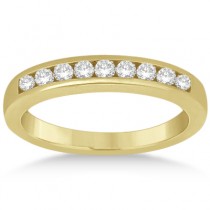 Channel Set Diamond  Wedding Ring Band 18k Yellow Gold (0.20ct)