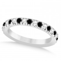Black Diamond & Diamond Bridal Set Setting 18k White Gold 1.14ct