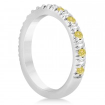 Yellow Diamond & Diamond Bridal Set Setting Palladium 1.14ct