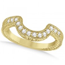 Vintage Diamond Engagement Ring & Band 18k Y. Gold Bridal Set 0.64ct