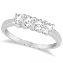 3 Stone Diamond Engagement Ring & Wedding Band Set in Platinum (1.10ct)