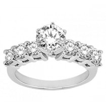 Seven-Stone Diamond Engagement Ring in 18k White Gold (0.30 ctw)