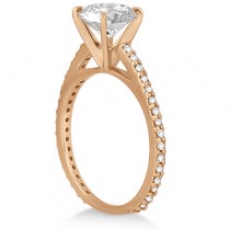 Petite Eternity Diamond Engagement Ring 14k Rose Gold (0.55ct)