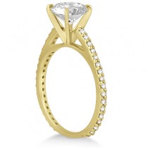 Petite Eternity Diamond Engagement Ring 14k Yellow Gold (0.55ct)