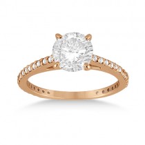 Petite Eternity Diamond Engagement Ring 18k Rose Gold (0.55ct)