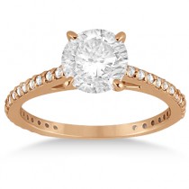Eternity Diamond Engagement Ring & Band Set 18k Rose Gold (1.10ct)