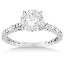 Eternity Diamond Engagement Ring & Band Set Palladium (1.10ct)