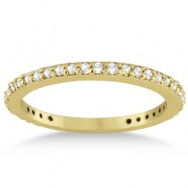 Pave Set Eternity Diamond Wedding Ring Band 18k Yellow Gold (0.55ct)