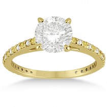 Bridal Ring Set with White & Yellow Diamonds in 14K Yellow Gold 1.06ct
