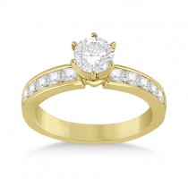 Channel Set Princess Diamond Engagement Ring 14k Yellow Gold (0.50ct)