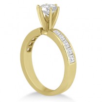Channel Set Princess Diamond Engagement Ring 14k Yellow Gold (0.50ct)