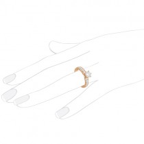 Channel Set Princess Diamond Engagement Ring 18k Rose Gold (0.50ct)