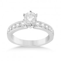 Channel Set Princess Cut Diamond Engagement Ring Platinum (0.50ct)
