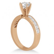 Princess Diamond Engagement Ring & Bridal Set 14k Rose Gold (1.10ct)