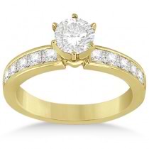 Princess Diamond Engagement Ring & Bridal Set 14k Yellow Gold (1.10ct)