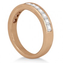 Princess Diamond Engagement Ring & Bridal Set 18k Rose Gold (1.10ct)