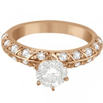 Designer Diamond Engagement Ring Setting 14k Rose Gold (0.70ct)
