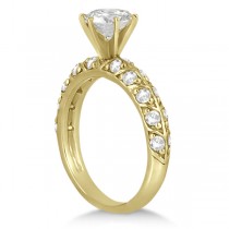 Designer Diamond Engagement Ring Setting 14k Yellow Gold (0.70ct)