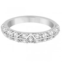 Unique Designer Diamond Wedding Ring in 14k White Gold (0.70ct)