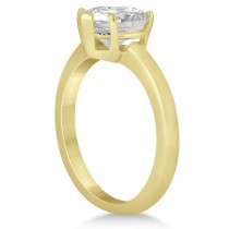 Heart Shaped Engagement Ring & Wedding Band Bridal Set 14k Yellow Gold