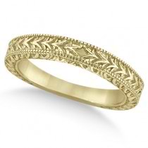 Solitaire Engagement Ring & Wedding Band Bridal Set 14k Yellow Gold