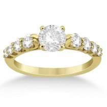 Graduated Diamond Engagement Ring & Band Set 14K Yellow Gold (1.00ct)