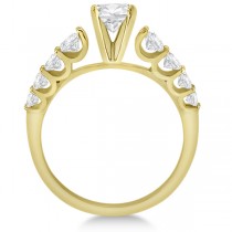 Graduated Diamond Engagement Ring & Band Set 14K Yellow Gold (1.00ct)