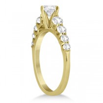 Graduated Diamond Engagement Ring & Band Set 18k Yellow Gold (1.00ct)