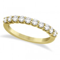 Graduated Diamond Engagement Ring & Band Set 18k Yellow Gold (1.00ct)