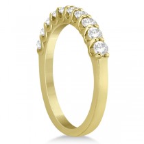 Prong Set Diamond Accented Wedding Band 18k Yellow Gold (0.50ct)