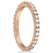 Diamond Bridal Halo Engagement Ring & Wedding Band 14K Rose Gold (1.30ct)