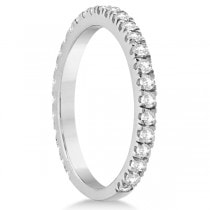 Round Diamond Eternity Wedding Ring 14K White Gold Diamond Band (0.58ct)