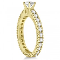 Eternity Diamond Engagement Ring Setting Womens 14K Yellow Gold 0.40ct