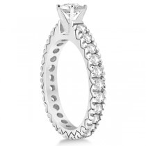 Eternity Diamond Engagement Ring Setting Women's Platinum 0.40ct